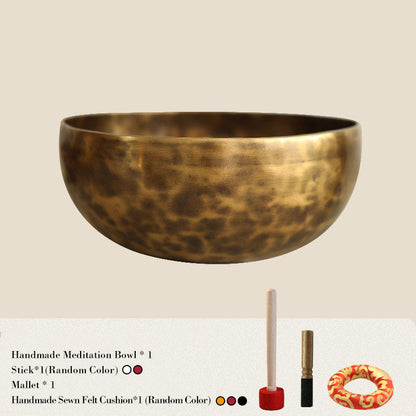 Mythstone Tibetan Sound Bowl Handcrafted for Healing and Meditation Positive Energy Singing Bowl Set