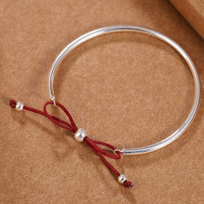 Mythstones  925 Sterling Silver Red String Healing Knot Bracelet