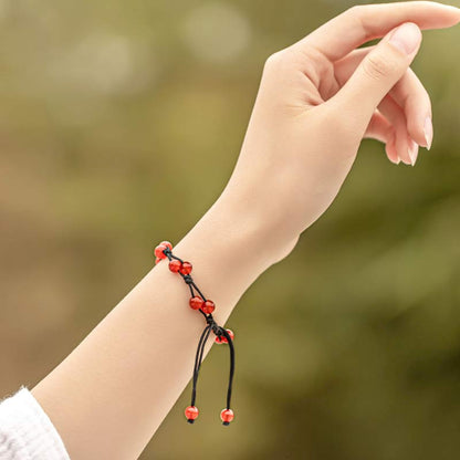 MythStone Red Agate Moss Agate Cinnabar Calm Bracelet