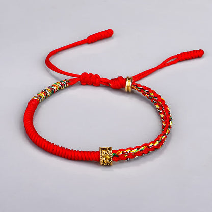 Mythstone Om Mani Padme Hum Protection Luck String Bracelet