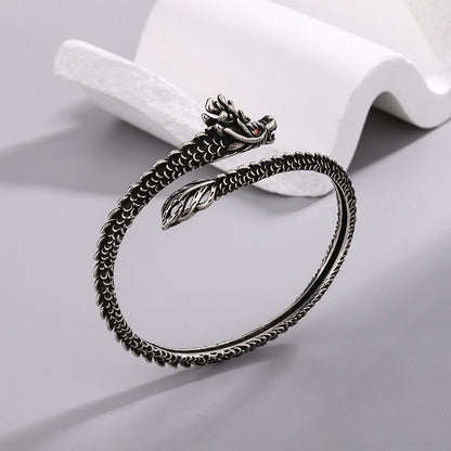 Mythstone Dragon Scales Pattern Luck Protection Bracelet Bangle