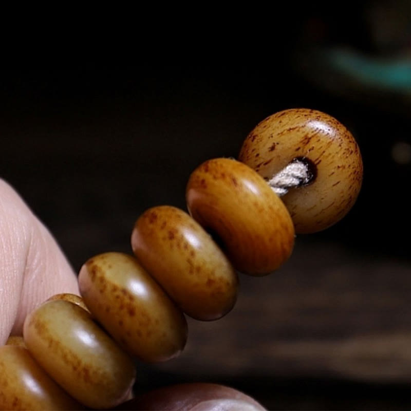 Pulsera de equilibrio con 108 cuentas de Mala tibetano de hueso de yak, PiXiu, Dzi, nueve palacios y ocho diagramas 