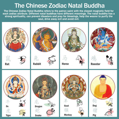 Mythstone Chinese Zodiac Natal Buddha Blessing Wealth Fortune Fridge Phone Sticker