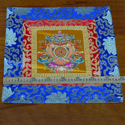 Mythstone Prayer Altar Mat Meditation Strength Endless Knot Vajra Man-Bcu Kalachakra Auspicious Symbols