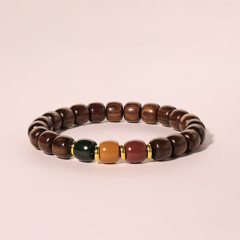 Mythstone Ebony Wood Rosewood Peace Balance Bracelet