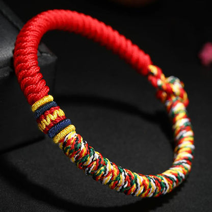 MythStone Tibetan Handmade Multicolored Thread King Kong Knot Strength Braid String Bracelet