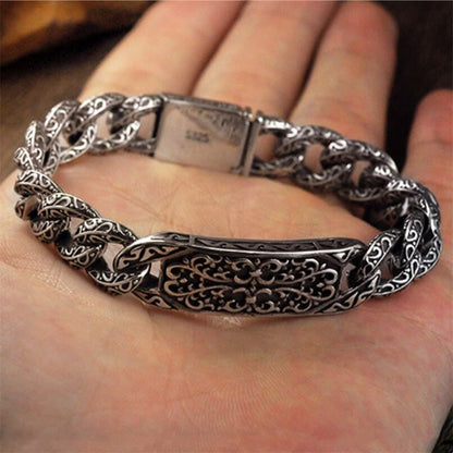 Mythstone Vintage Patterns Engraved Healing Bracelet