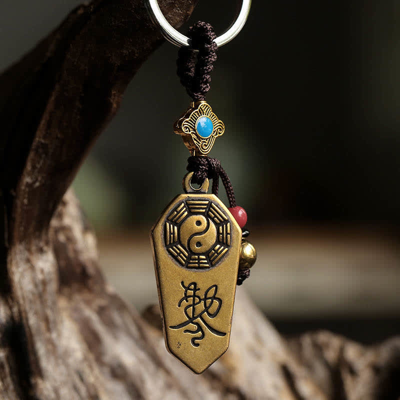 Mythstone Feng Shui Bagua Yin Yang Balance Peace Keychain