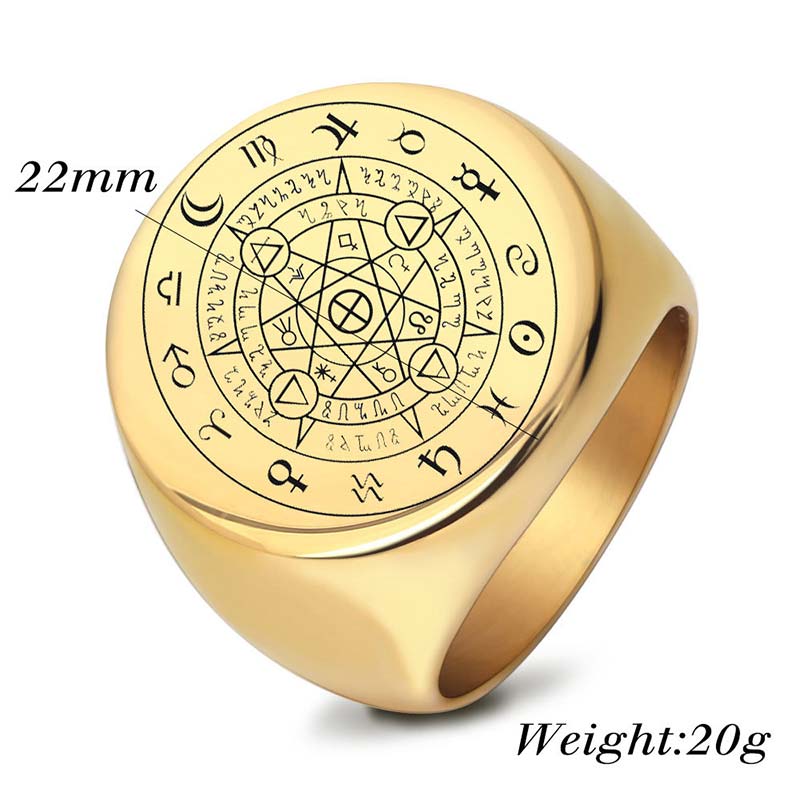 Mythstone 12 Constellations of the Zodiac Protection Blessing Ring