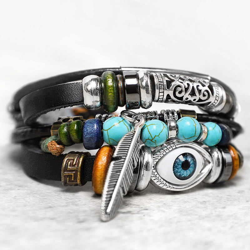 Mythstone Tibetan Turquoise Evil Eye Purification Bracelet