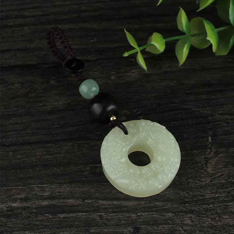 Mythstone PiXiu Jade Peace Buckle Abundance Wealth Key Chain