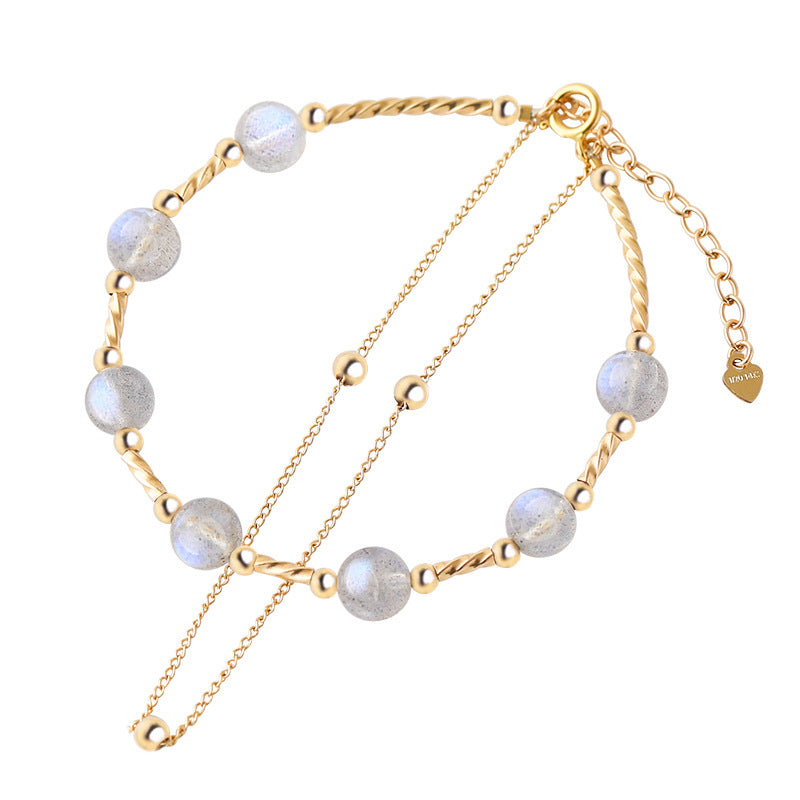 Mythstone Moonstone Positive Charming Chain Bracelet