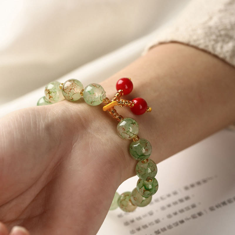 Mythstone Liuli Glass Bead Blessing Harmony Bracelet