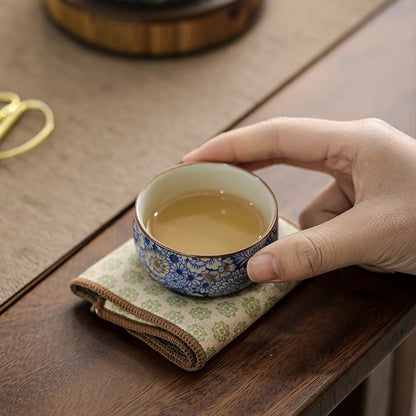 Mythstone Lotus Chrysanthemum Plum Blossom Flower Teacup Kung Fu Tea Cup Teapot