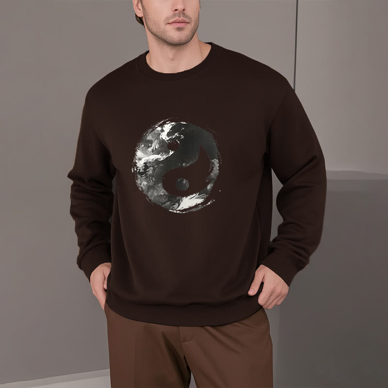 Mythstone Yin Yang Fleece Lined Polyester Sweatshirt