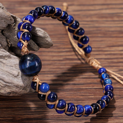 MythStone Divine Blue Tiger Eye Stone Protection Bracelet