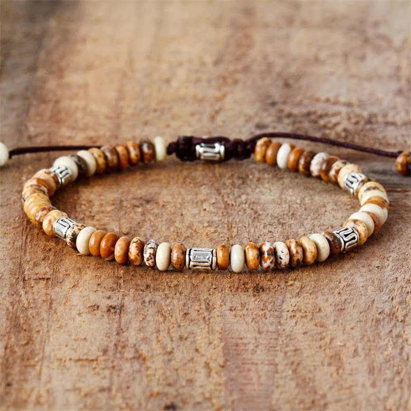 Mythstone Picture Jasper Positive Beads String Bracelet