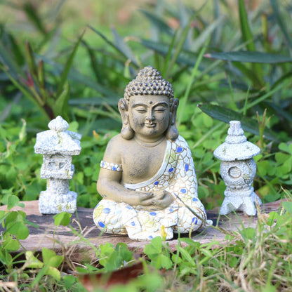 Mythstone Meditating Zen Buddha Serenity Resin Statue Figurine Home Decoration