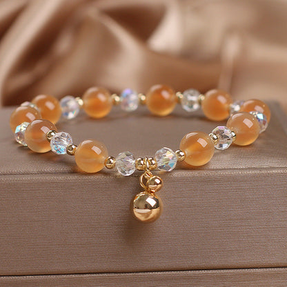 Mythstone Candy Agate Healing Harmony Bead Charm Bracelet