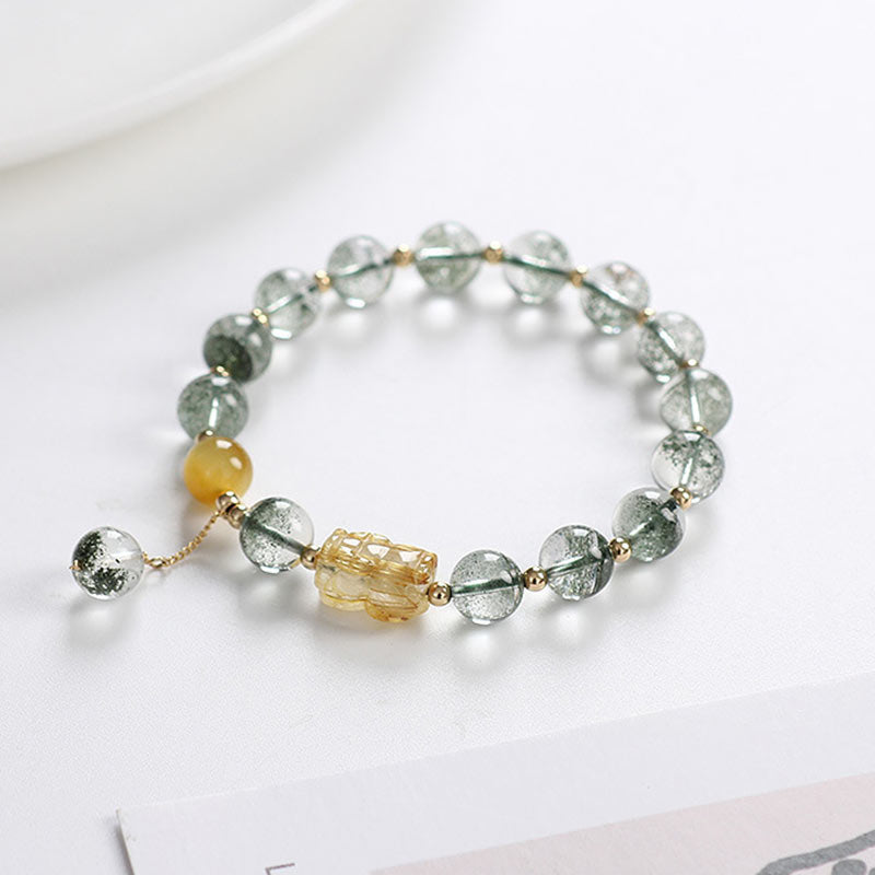 Mythstone Green Phantom Citrine PiXiu Confidence Bracelet