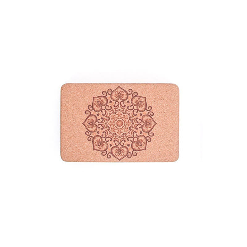 Mythstone Tibetan Mandala Mindful Yoga Cork Block