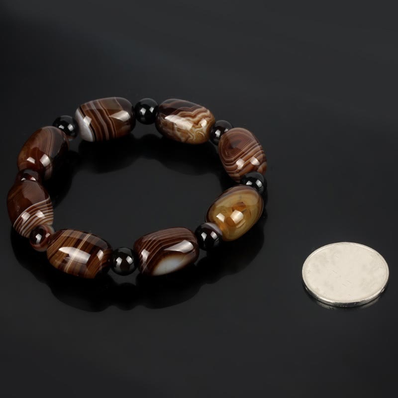 Mythstone Natural Sardonyx Courage Happiness Bracelet