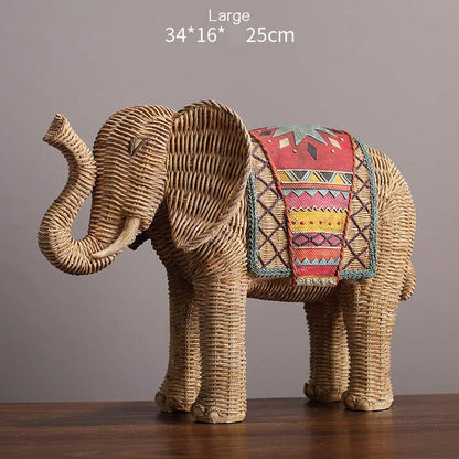 Mythstone Elephant Resin Wisdom Wealth Home Decoration