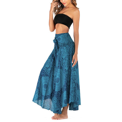 Mythstone Two Style Wear Boho Compass Rose Flower Skirt Dress