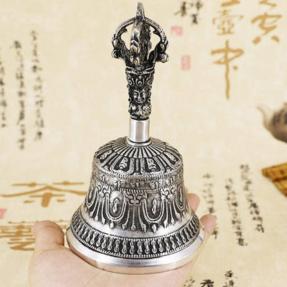 Mythstone Tibetan Meditation Bell and Vajra Dorje Copper Decoration Set