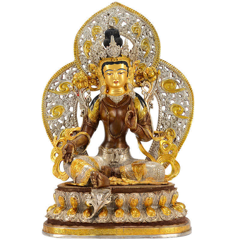 Mythstone Bodhisattva Green Tara Hope Copper Statue Decoration