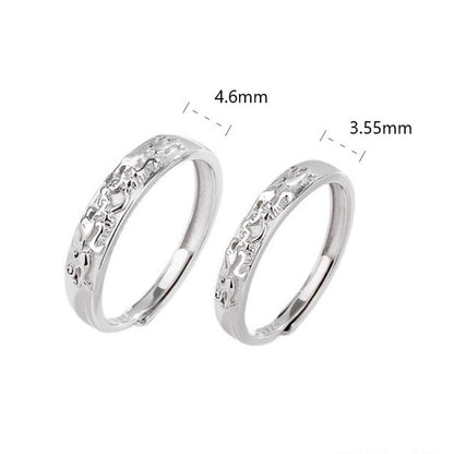 Mythstone 925 Sterling Silver PiXiu Balance Adjustable Couple Ring