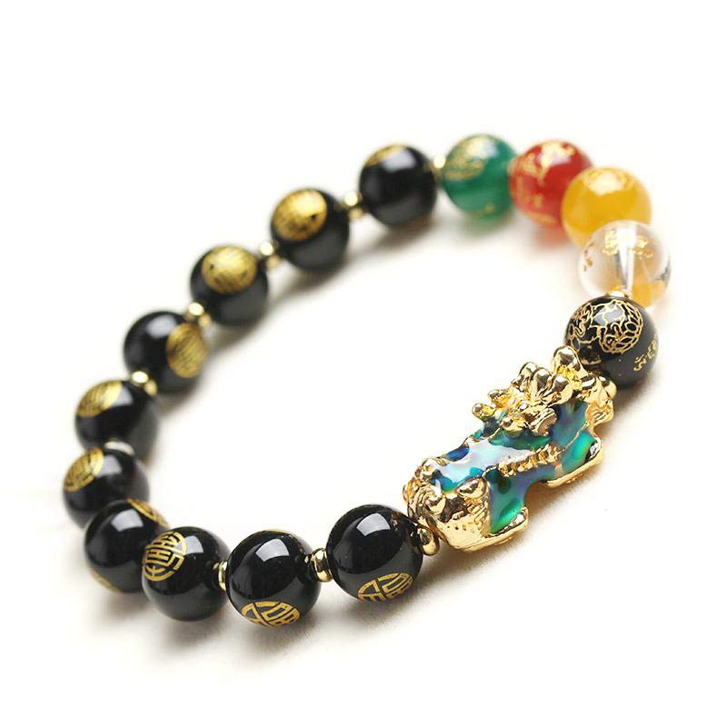 Mythstone Color-Changing Pixiu Obsidian Luck Bracelet