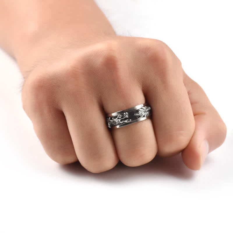 Mythstone Dragon Titanium Steel Stimulation Rotatable Ring