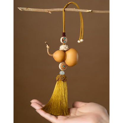 Mythstone Feng Shui Gourd Lotus Wealth Tassels Knot Decoration