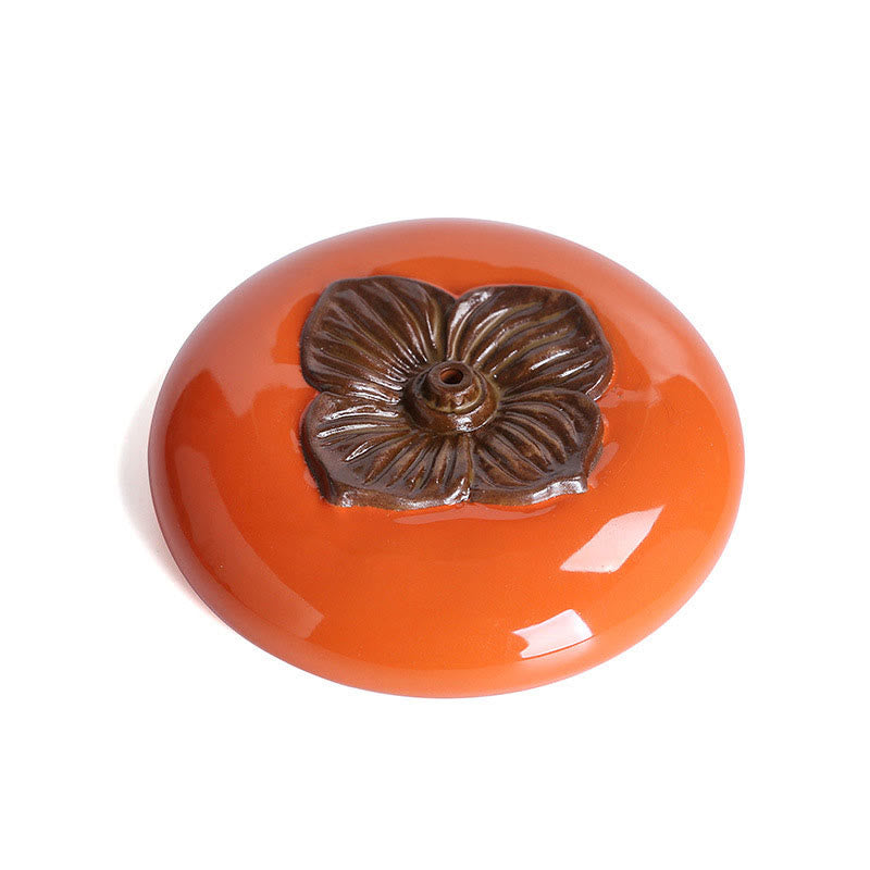 Mythstone Persimmon Ceramic Meditation Healing Incense Burner Incense Holders