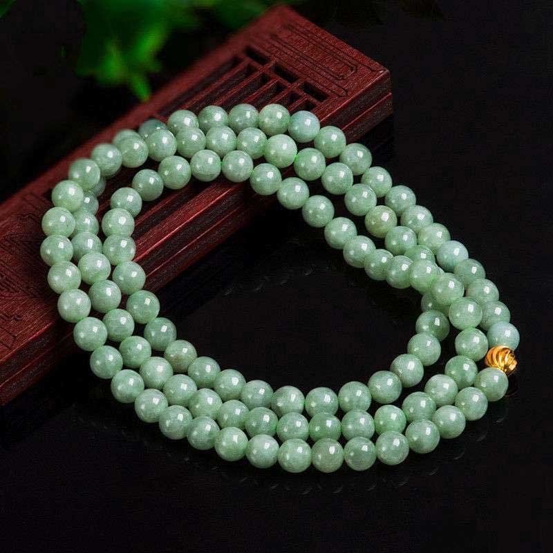 Pulsera Mala de la suerte con 108 cuentas de jade