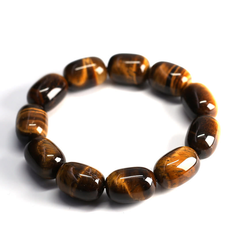 Mythstone Natural Tiger Eye Stone Integrity Willpower Bracelet