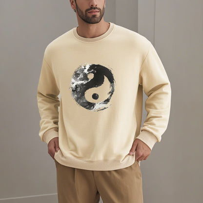 Mythstone Yin Yang Fleece Lined Polyester Sweatshirt