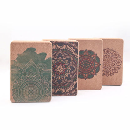 Mythstone Tibetan Mandala Mindful Yoga Cork Block