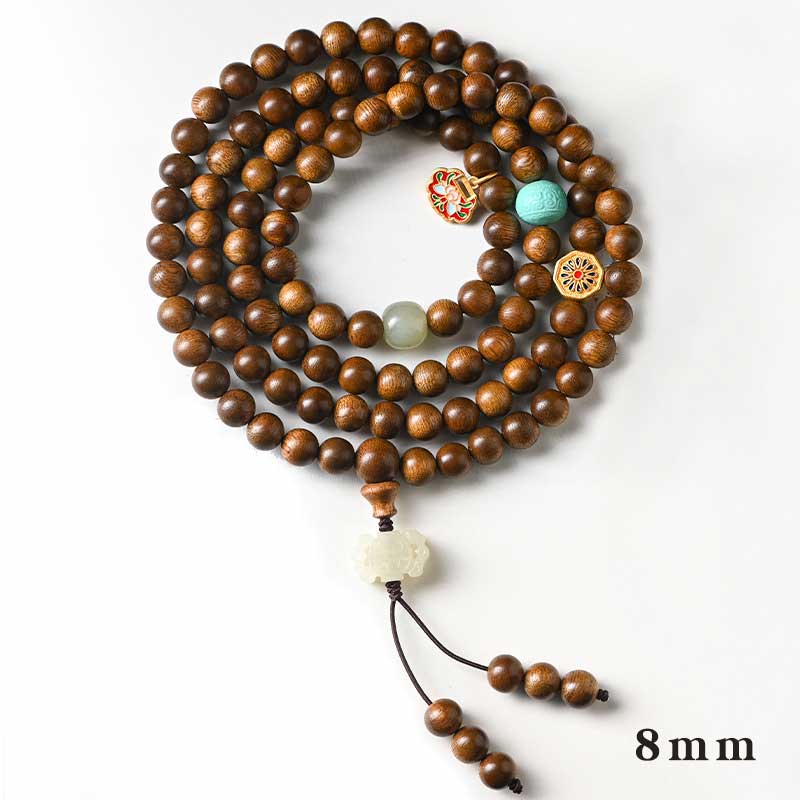 Mythstone Tibetan Rosewood Protection Calm Bracelet Mala