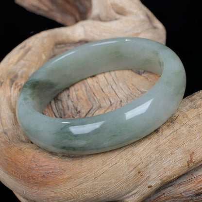 Mythstone Natural Jade Luck Healing Bangle Bracelet