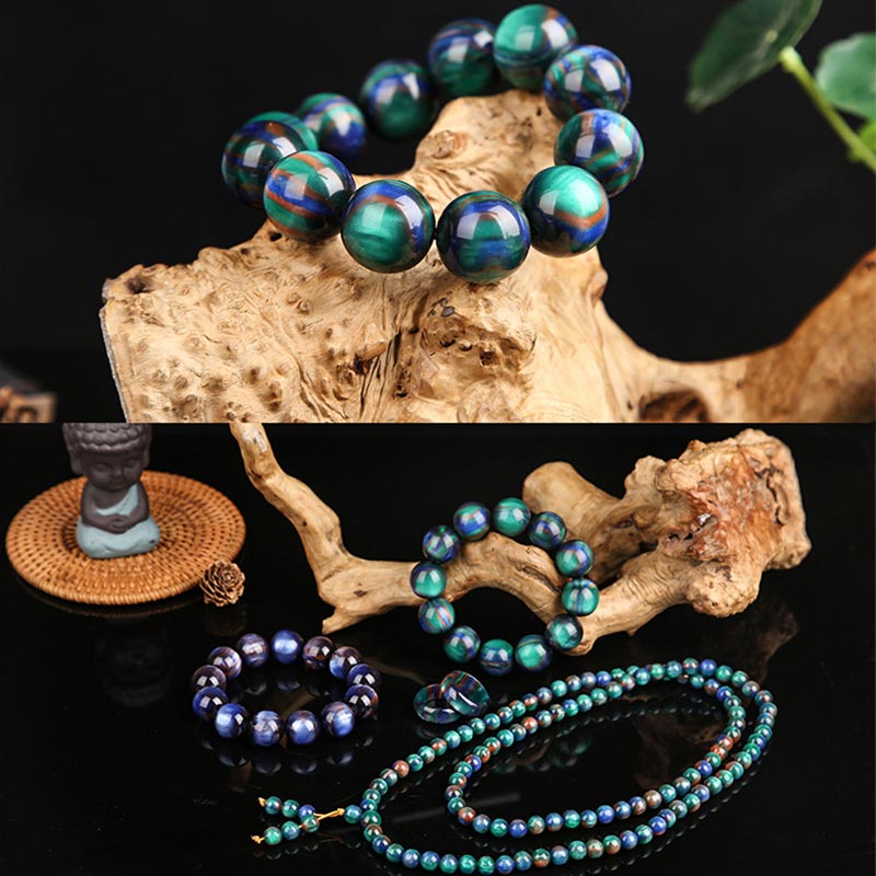 MythStone Colorful Sea Willow Mala Positive Bracelet Ring