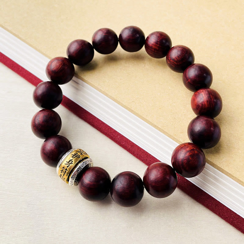 Mythstone Small Leaf Red Sandalwood Amulet Protection Bracelet