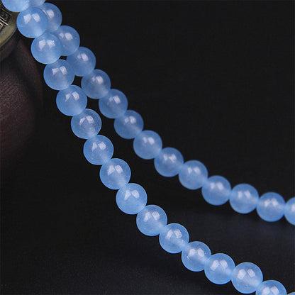 Mythstone 108 Beads Blue Crystal Healing Bracelet Mala