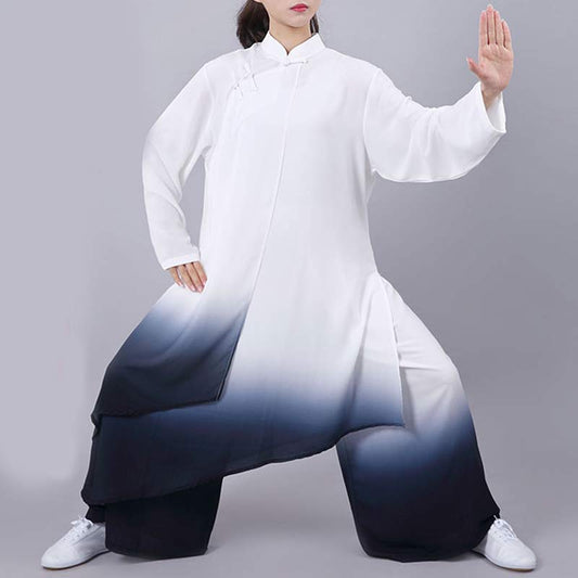 Mythstone Gradient Painting Meditation Prayer Spiritual Zen Tai Chi Qigong Practice Unisex Clothing Set