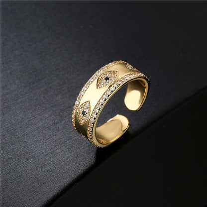 Mythstone Evil Eye Luck Blessing Copper Ring