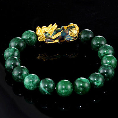 Pulsera protectora de jade PiXiu de FengShui de Mythstone