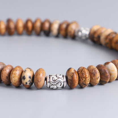 Mythstone Picture Jasper Positive Beads String Bracelet