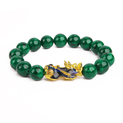 Pulsera protectora de jade PiXiu de FengShui de Mythstone