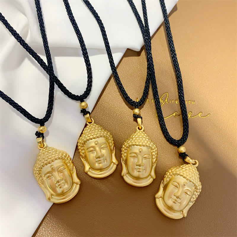 Mythstone Gold Buddha Copper Wealth Necklace Pendant